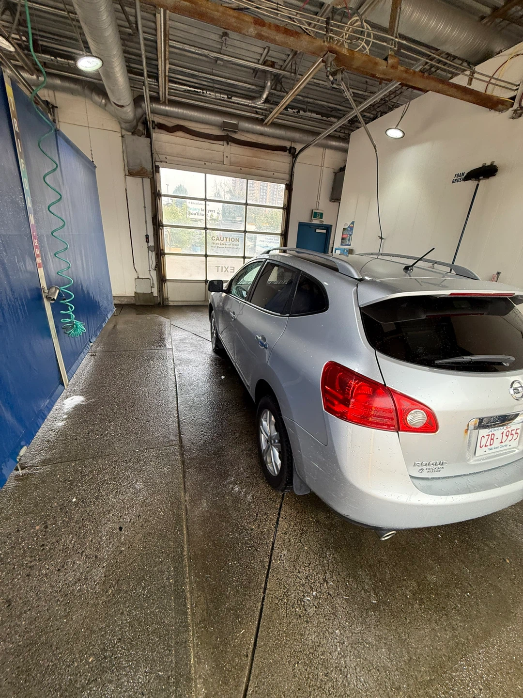 Silver Nissan Rogue SUV 2012