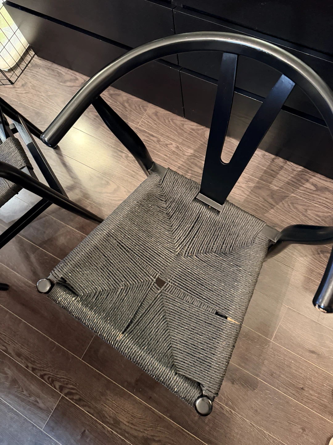 Black Weave Wood Dining Chair (set of 6) - photo 3