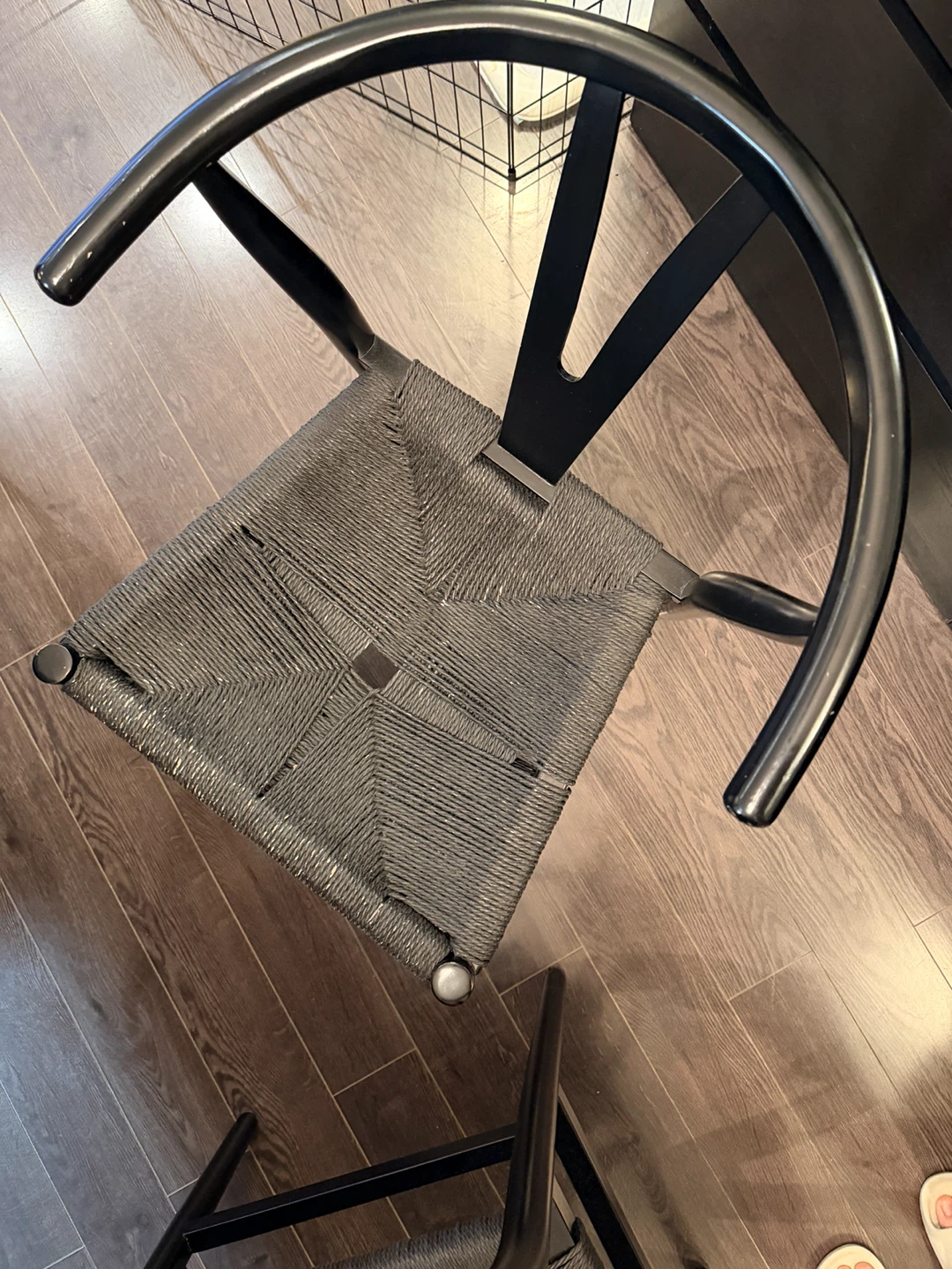 Black Weave Wood Dining Chair (set of 6) - photo 4