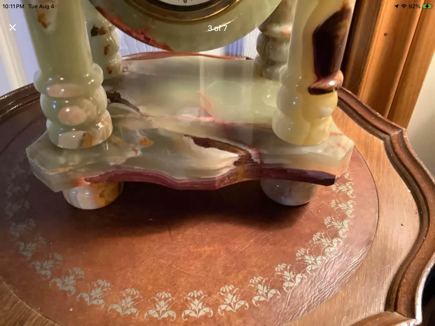 Lg Citizen Onyx Quartz 4 Column Mantle Clock 🐞 - photo 3