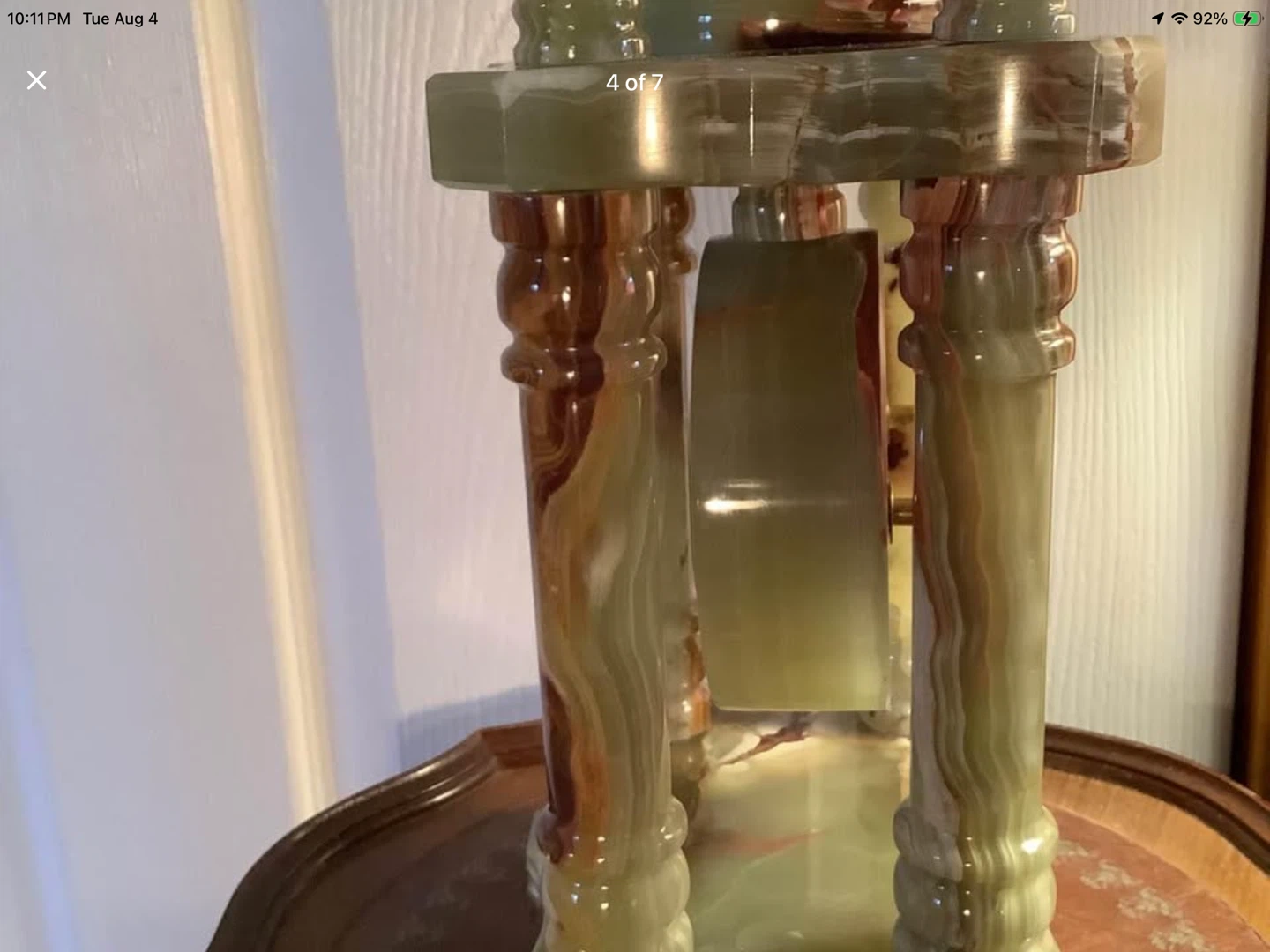 Lg Citizen Onyx Quartz 4 Column Mantle Clock 🐞 - photo 4