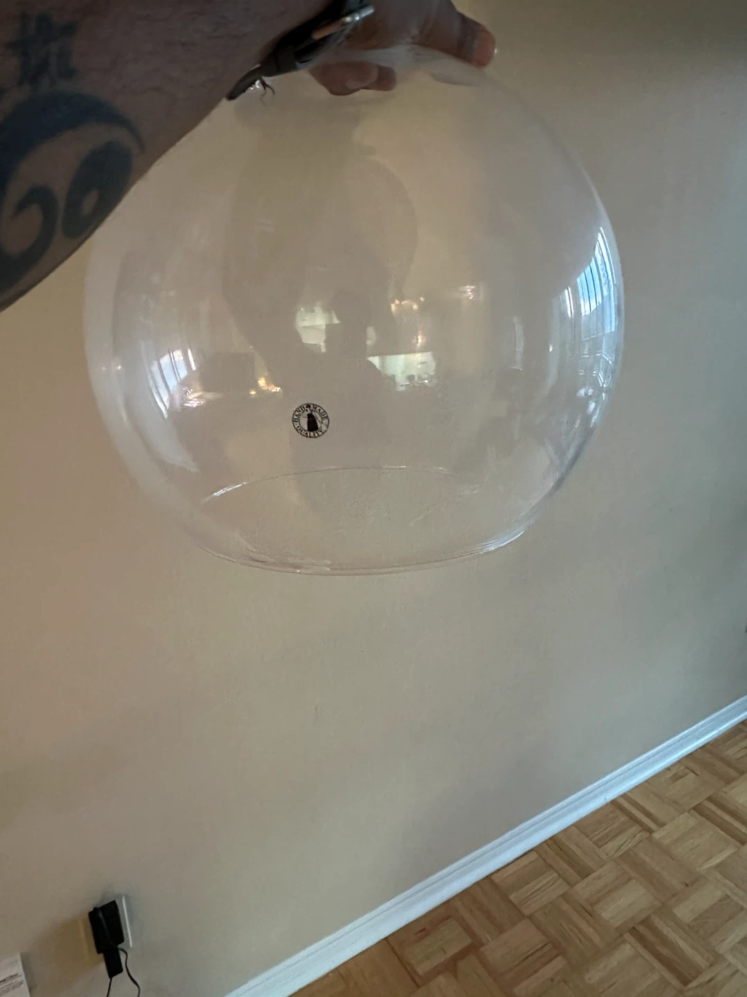 IKEA JAKOBSBYN Glass Globe Lamp Shade