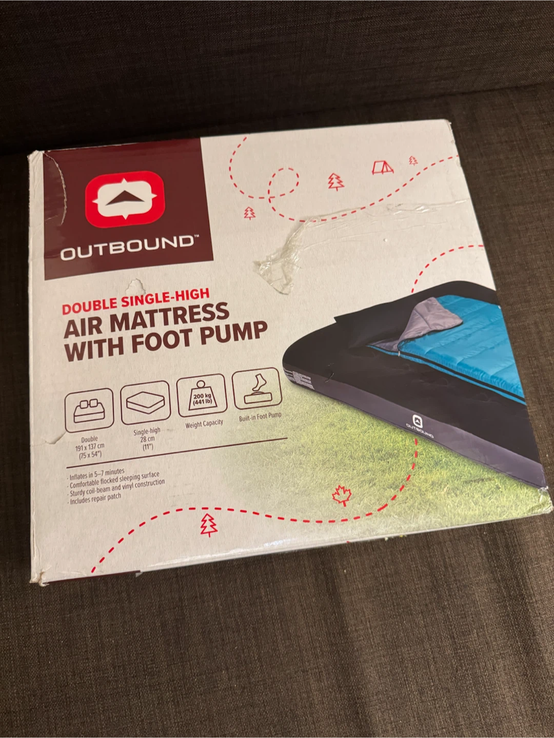 Air Mattress with Foot Pump