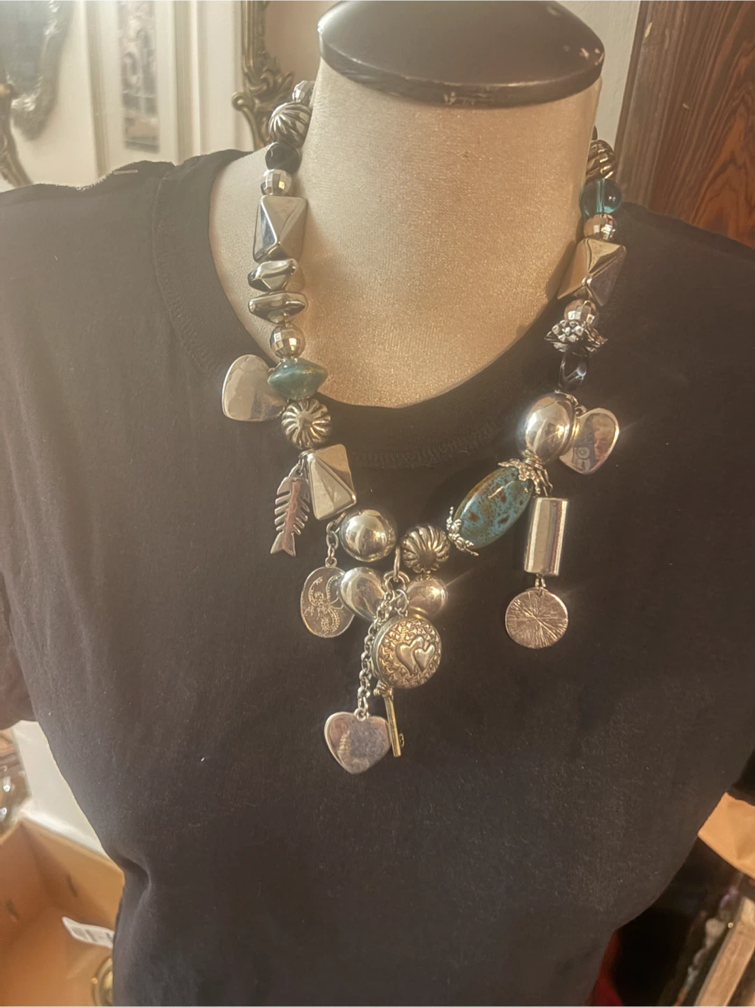 Fantastic steampunk style jewellery necklace - photo 2