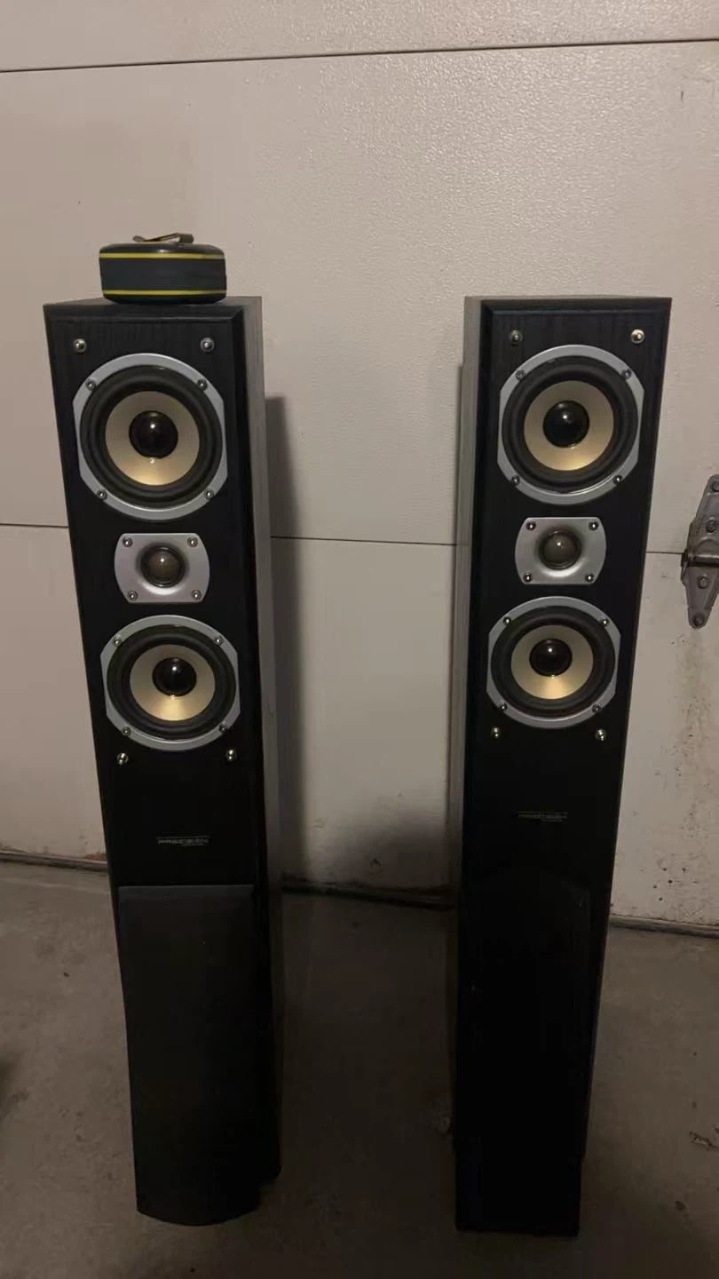 Pair of Black Floorstanding Speakers - photo 2