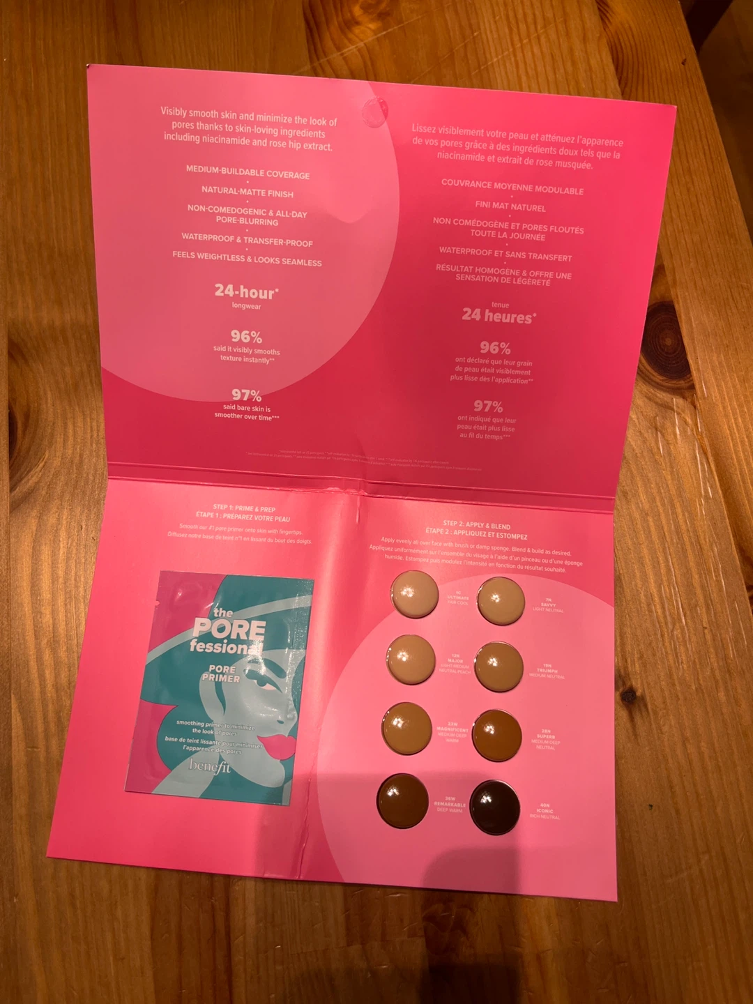 Benefit The POREfessional Foundation Sample Card - photo 2