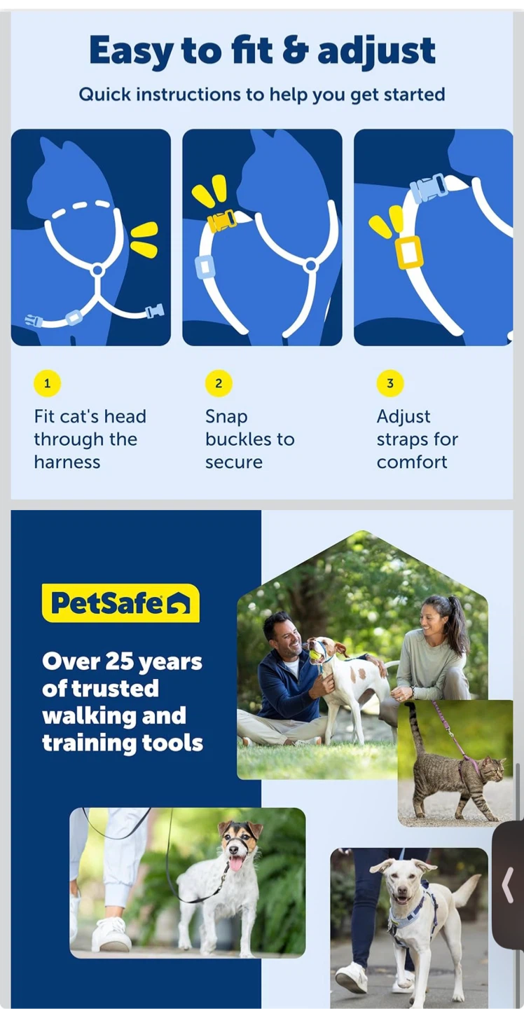 PetSafe Come With Me Kitty Harness and Bungee Leash - Medium - photo 2