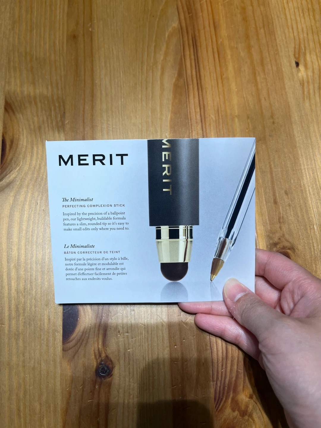 MERIT The Minimalist Perfecting Complexion Stick Sample Card