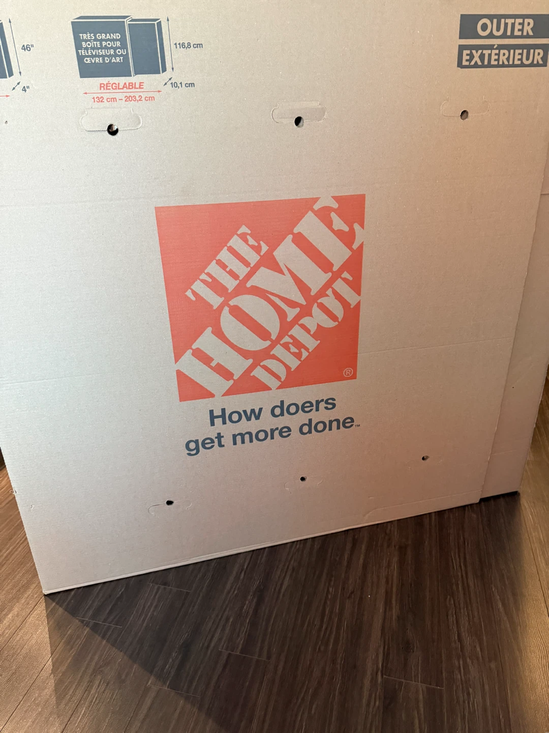Home Depot Extra Large TV Box