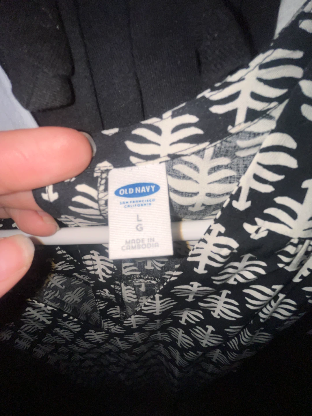 Old Navy Black & White Patterned Sleeveless Dress Size L - photo 3