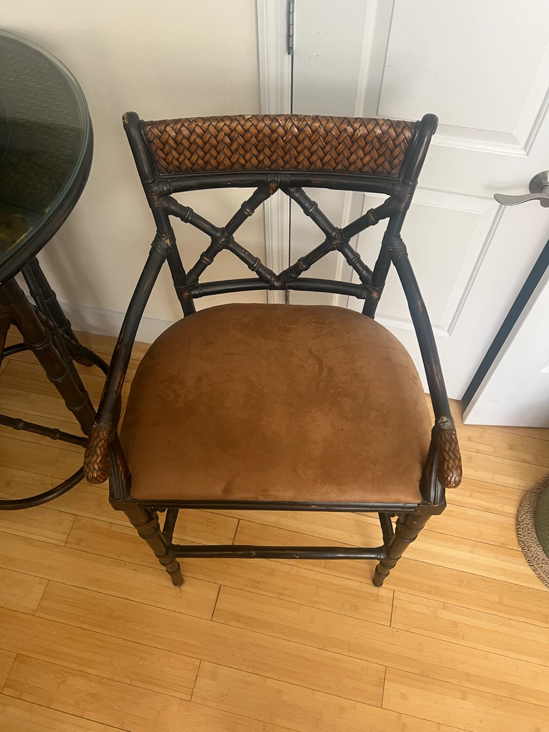 Glass Top Rattan Bistro Table and Chairs - photo 4