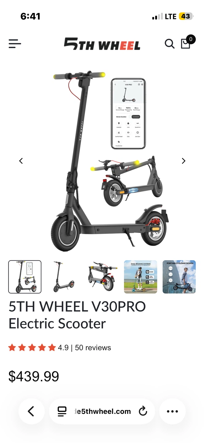 5TH Wheel V30PRO Electric Scooter - photo 4