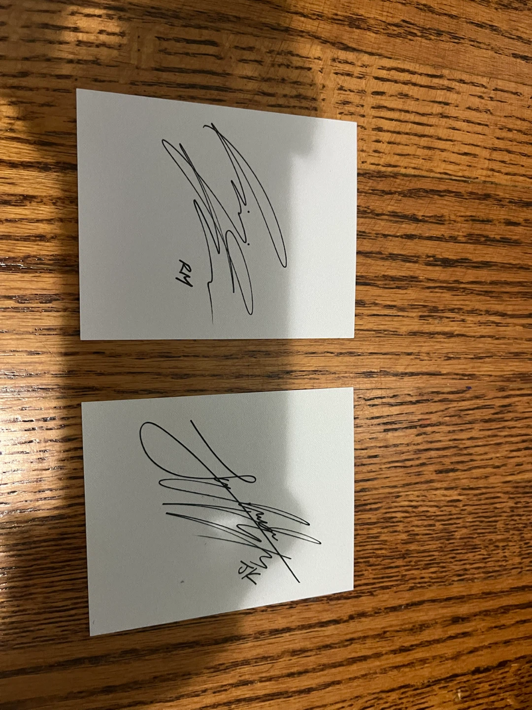 BTS Photocards RM & JK Autographed - photo 2