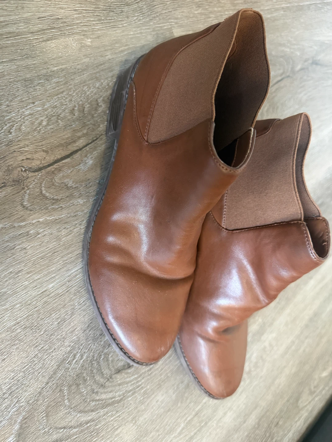 ALDO Brown Leather Ankle Boots