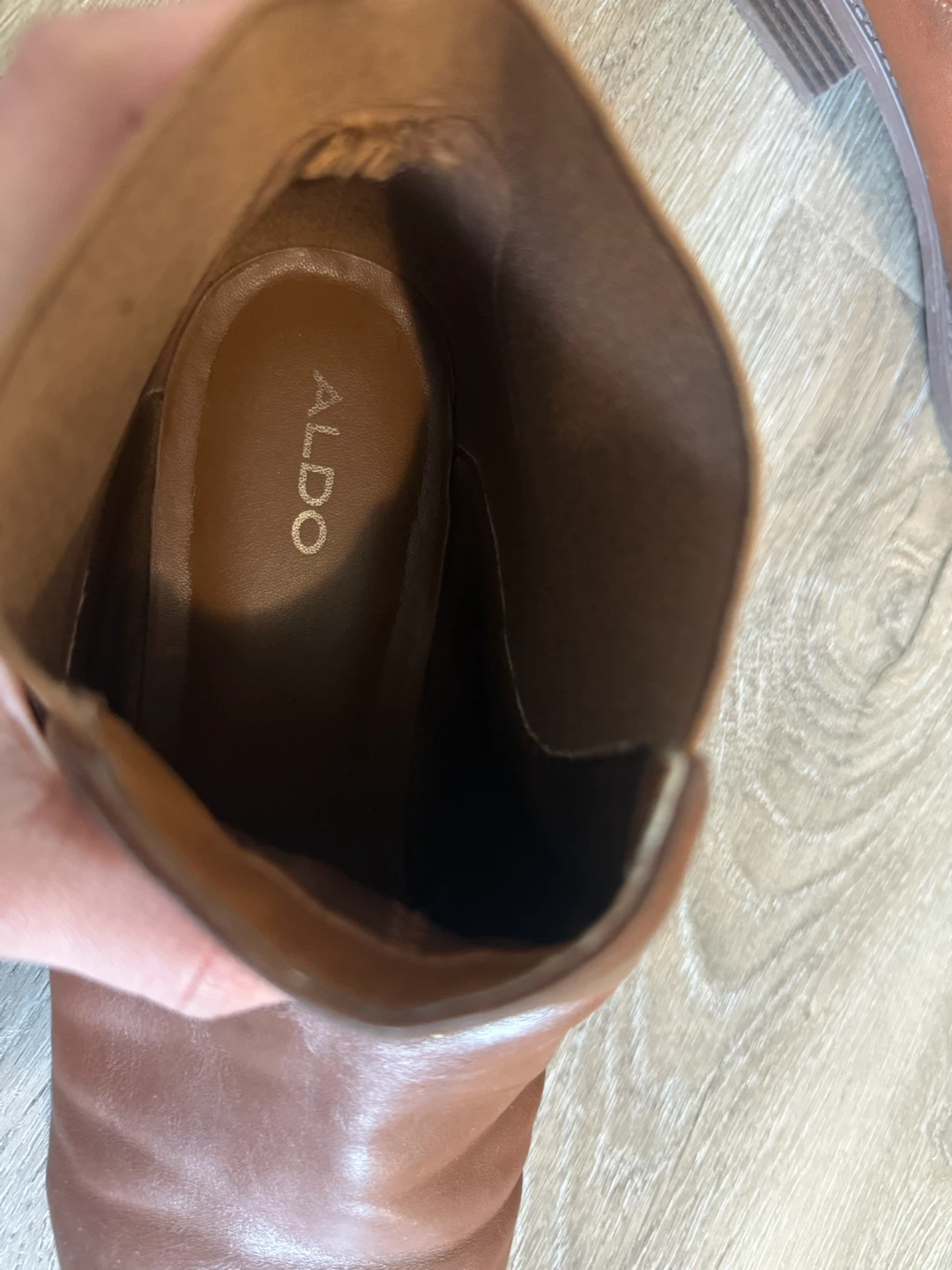 ALDO Brown Leather Ankle Boots - photo 3