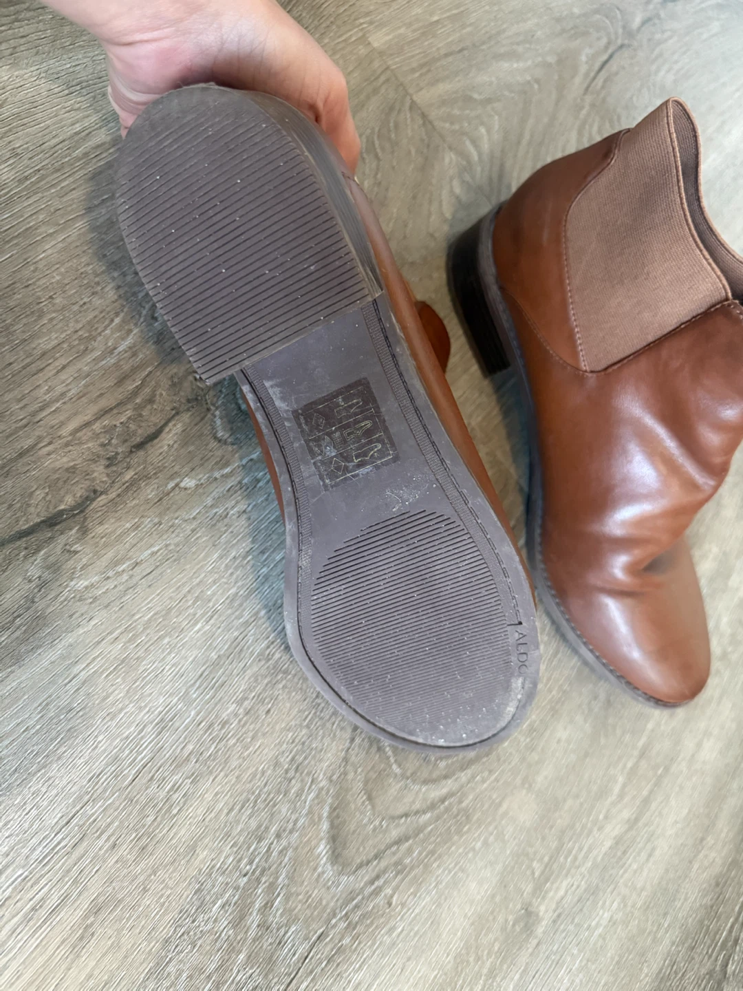ALDO Brown Leather Ankle Boots - photo 4