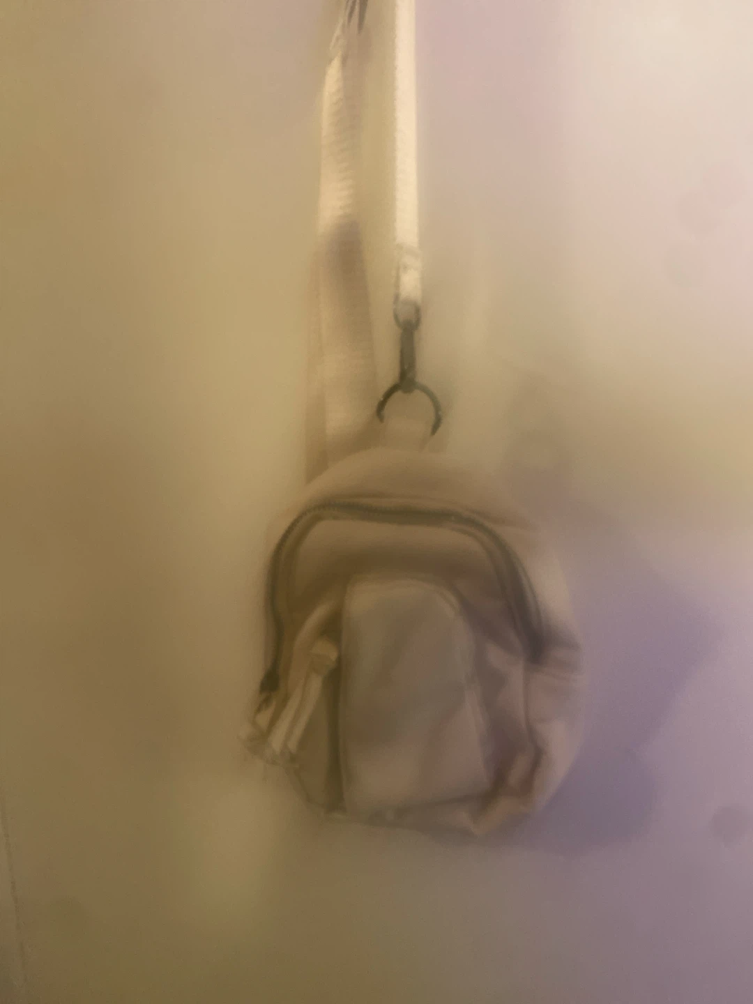 Light beige mini backpack