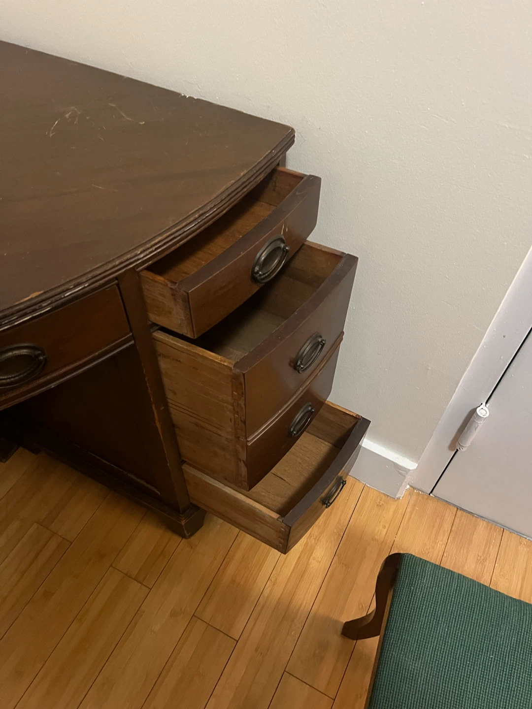 Vintage Corner Desk with Needlepoint Chair - photo 4