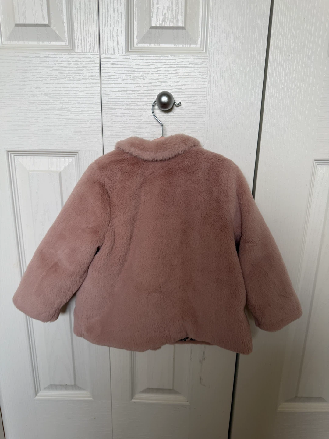 Zara Babygirl Faux Fur Coat - Pink - Size 2/3 - photo 3