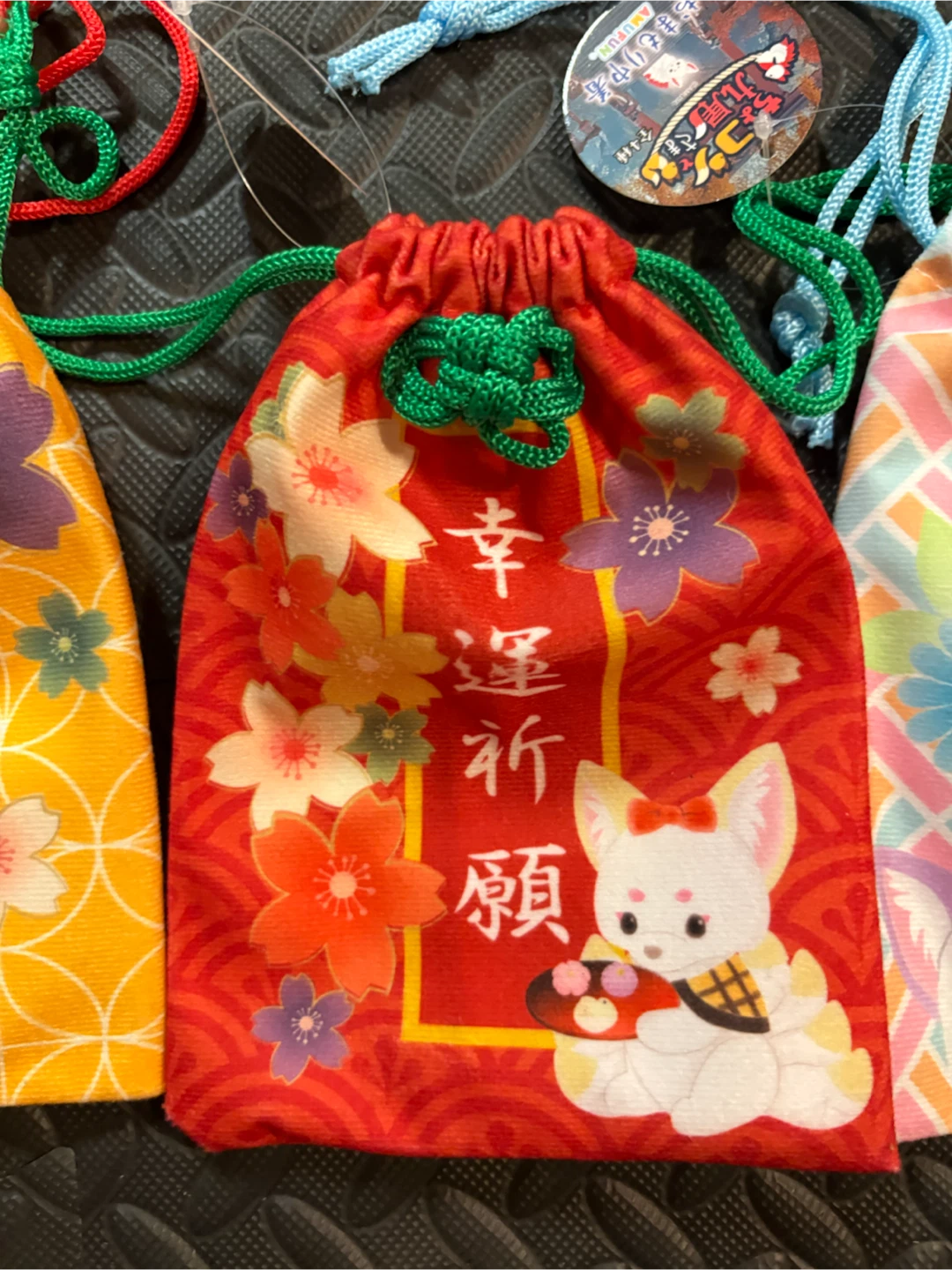 10 Unique Party loot gift bags drawstring Japanese lucky charms - photo 3