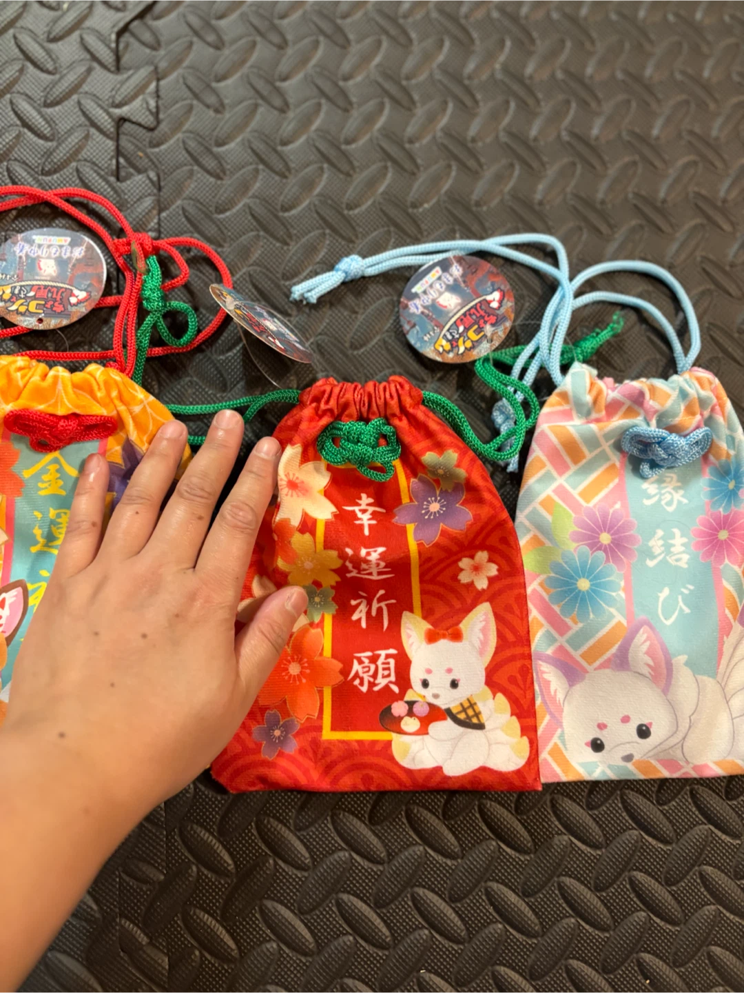 10 Unique Party loot gift bags drawstring Japanese lucky charms - photo 5
