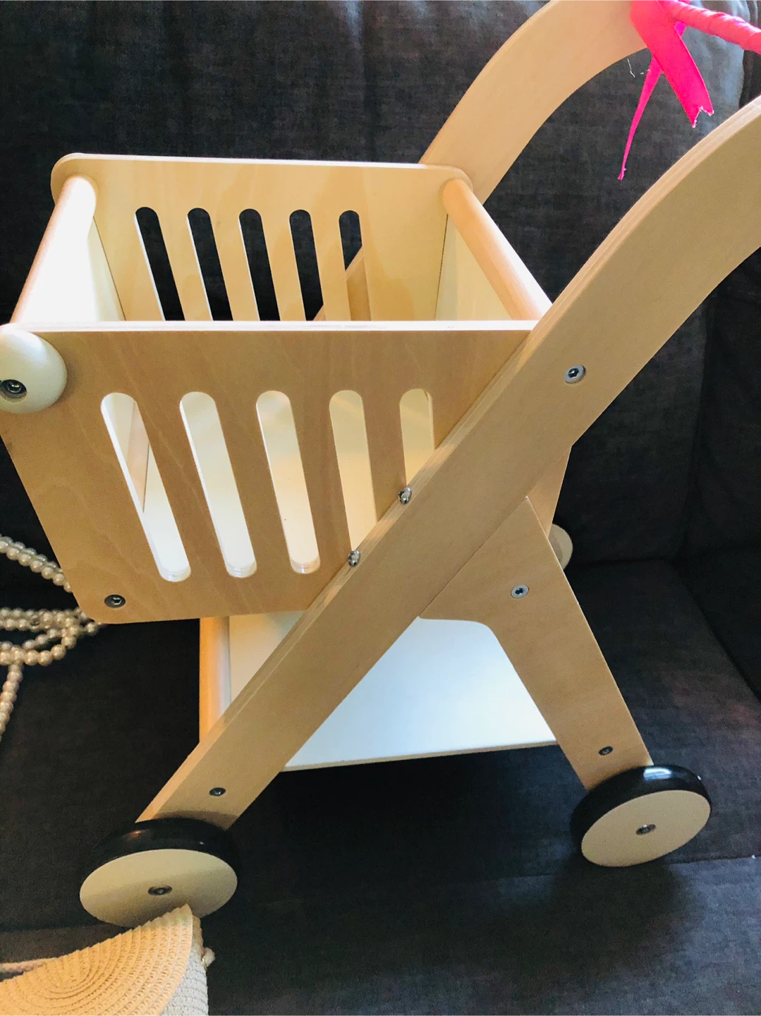 COCO VILLAGE Wooden Toy Shopping Cart with Accessories - photo 3