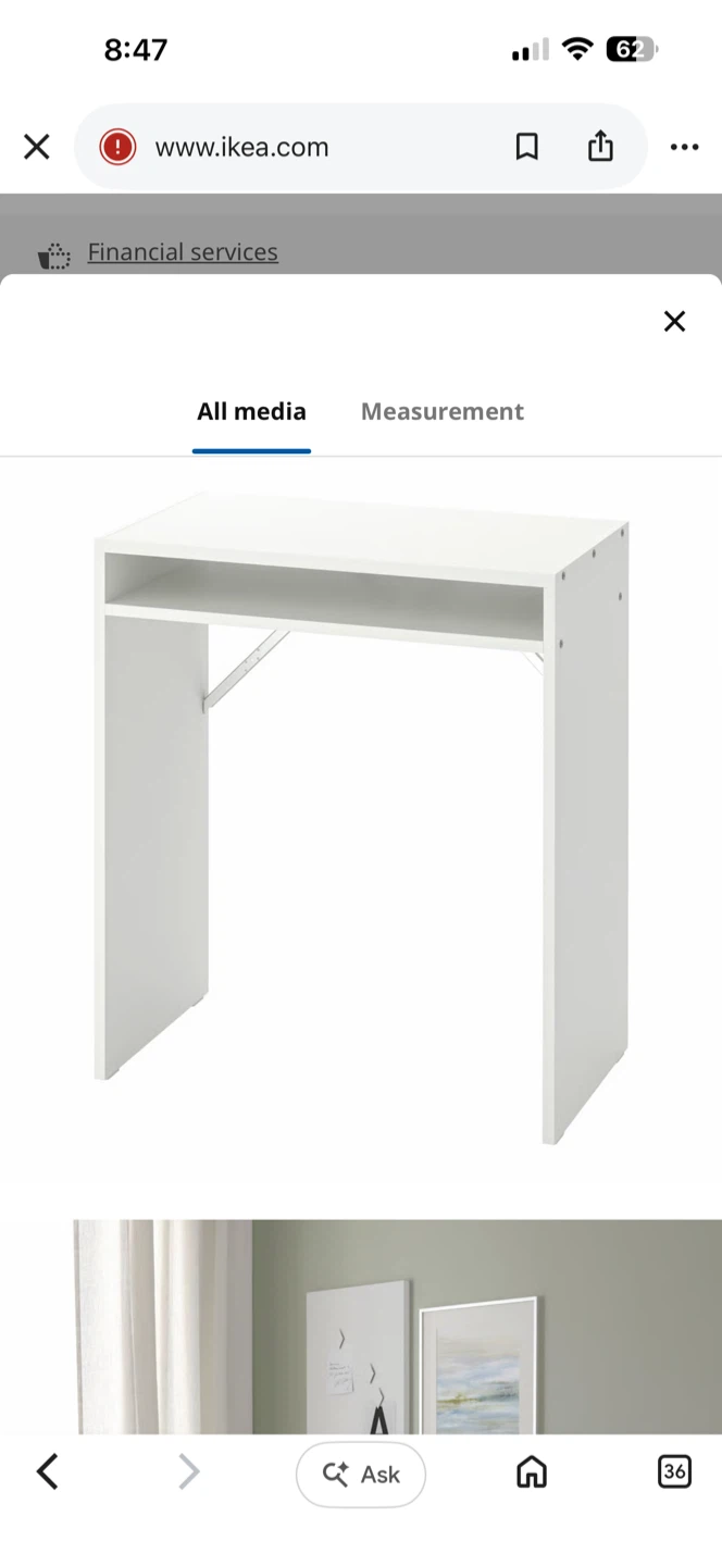 IKEA TABLE and office chair