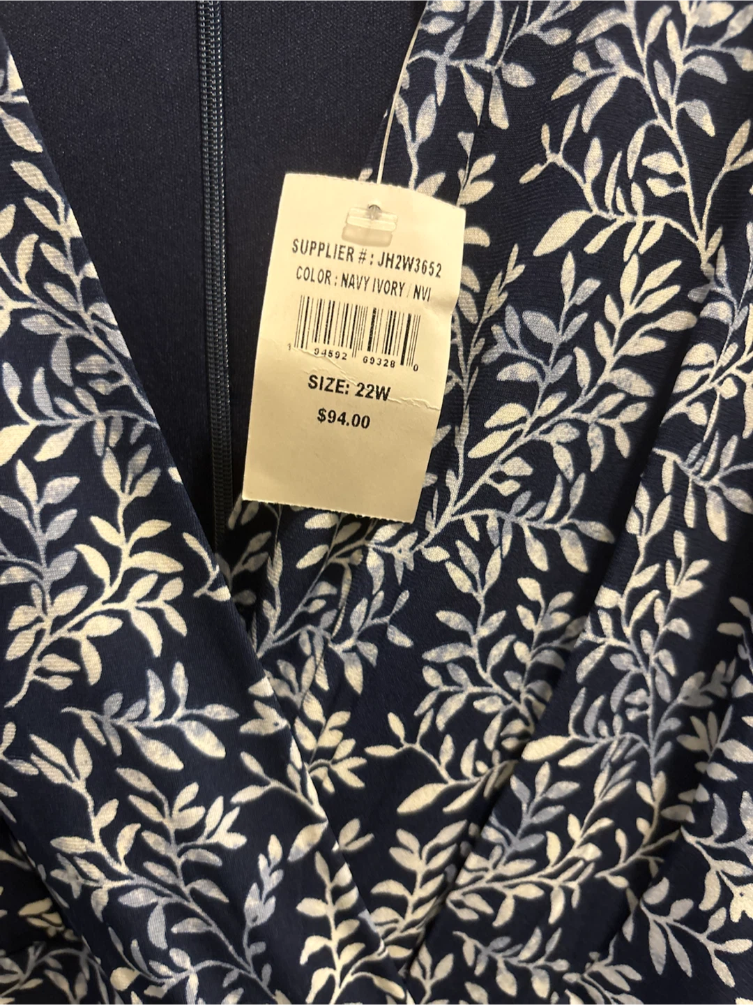 NEW-Jessica Simpson Navy Blue Floral Print Dress - photo 2