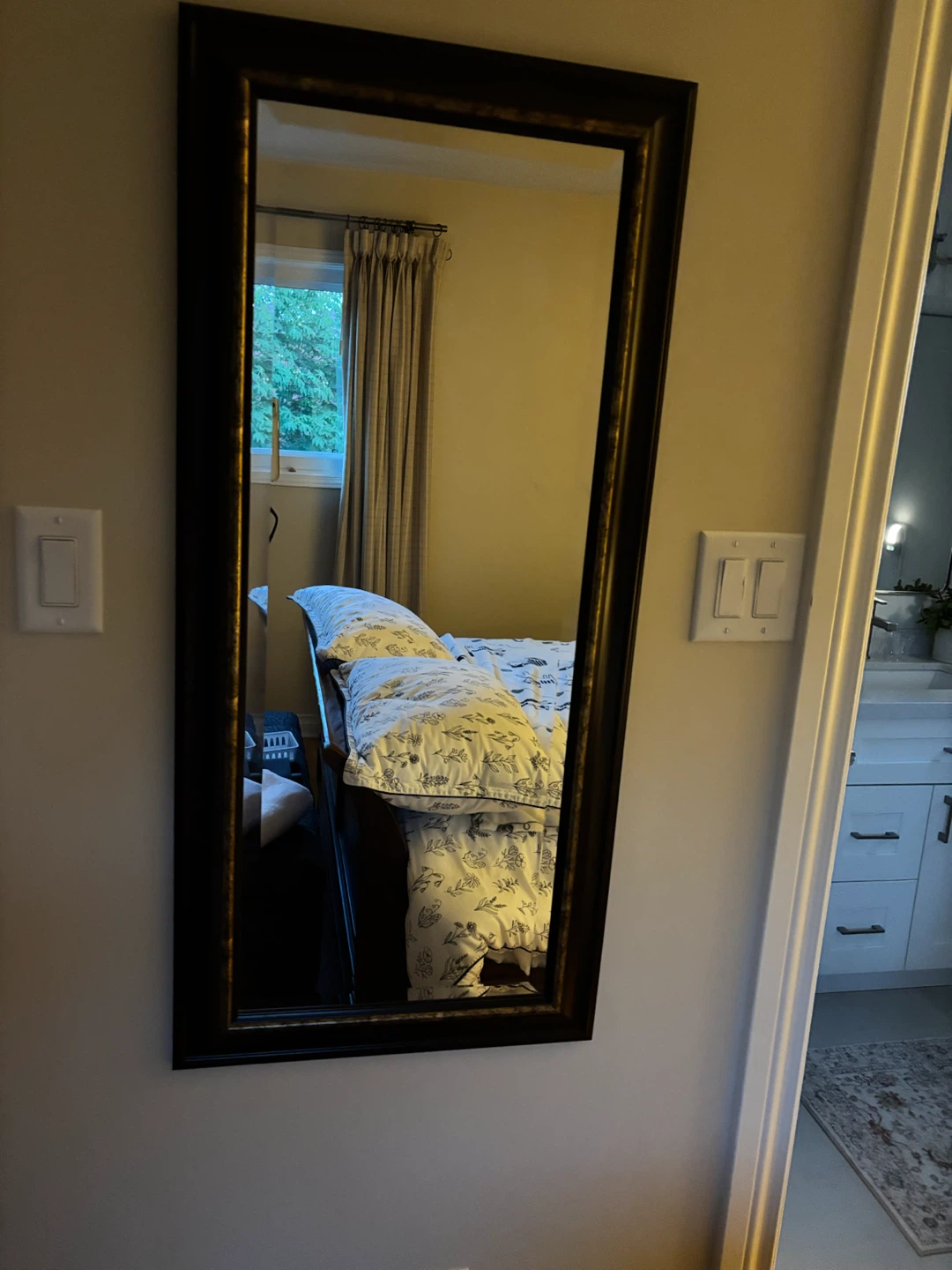 Dark Framed Wall Mirror