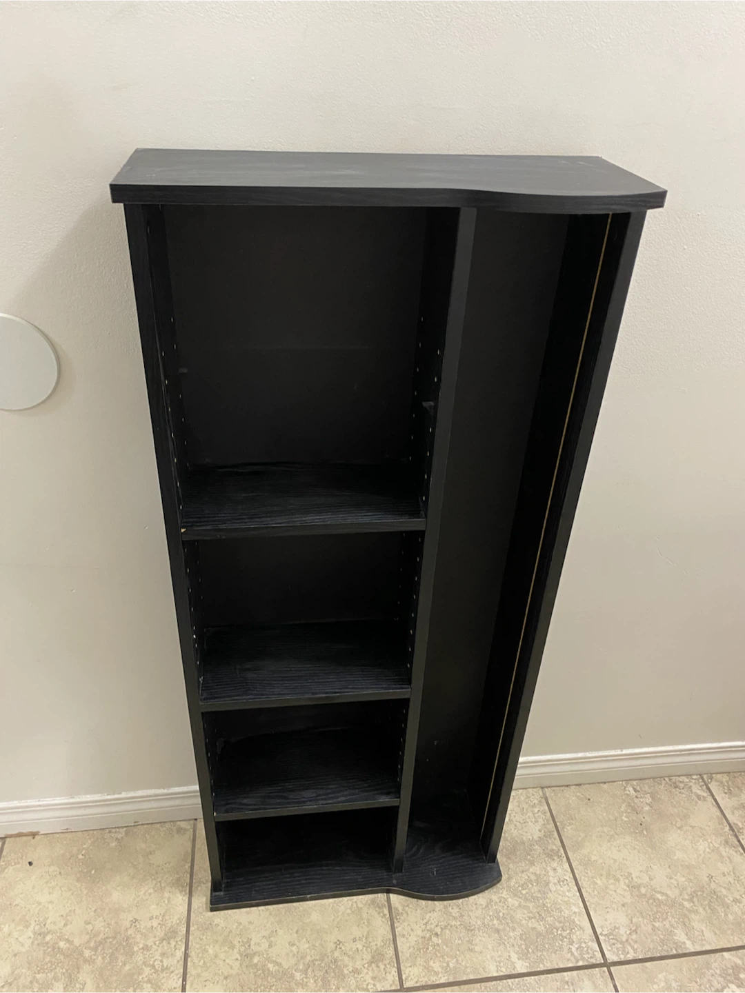 Black Tall Storage Shelf