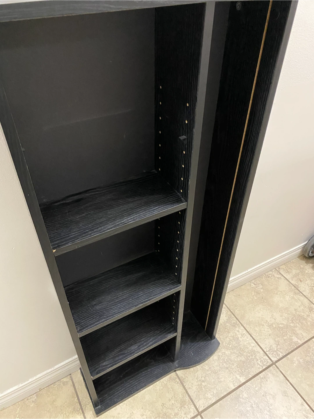 Black Tall Storage Shelf - photo 2