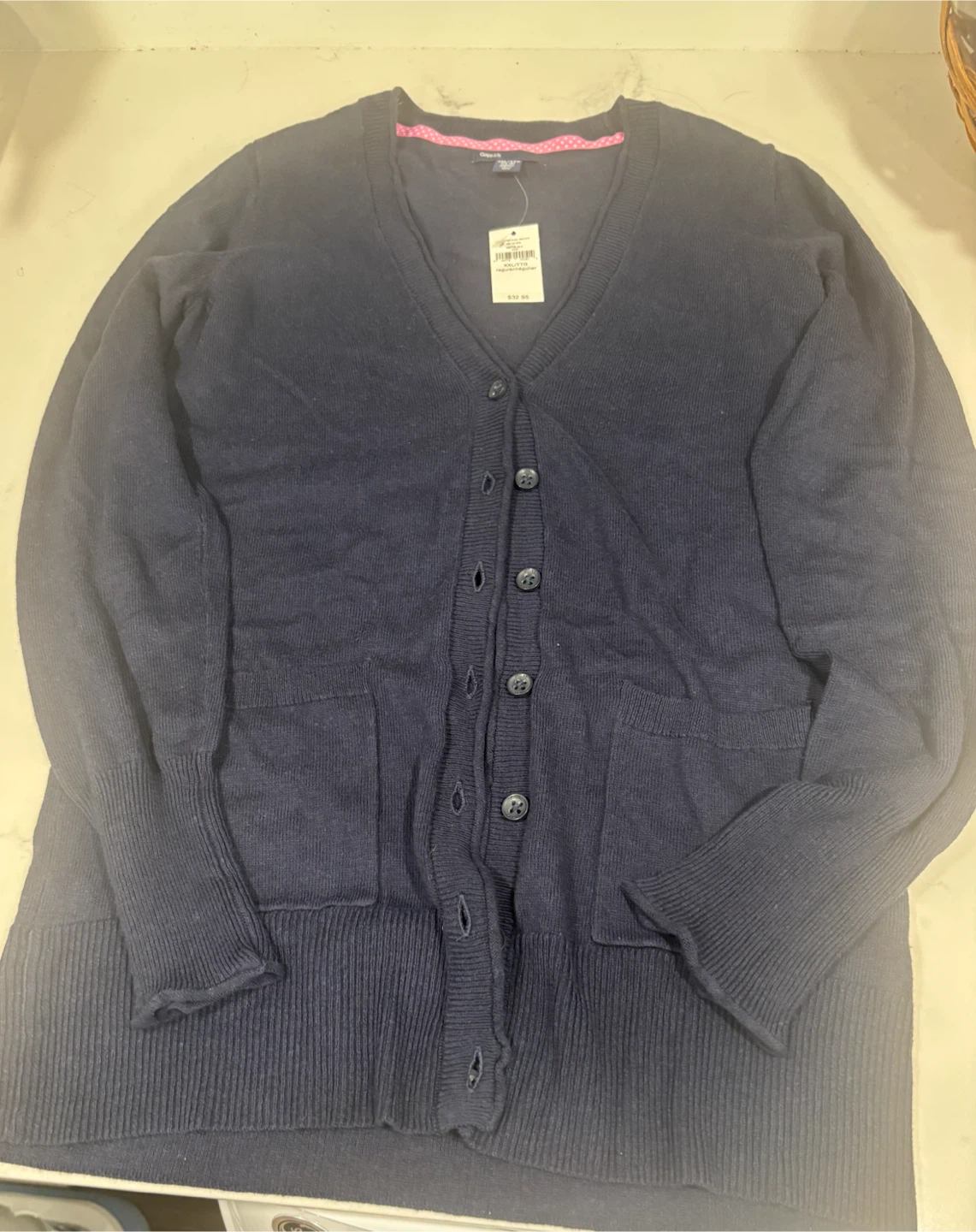 Gap Kids Navy Blue V-Neck Cardigan - photo 2