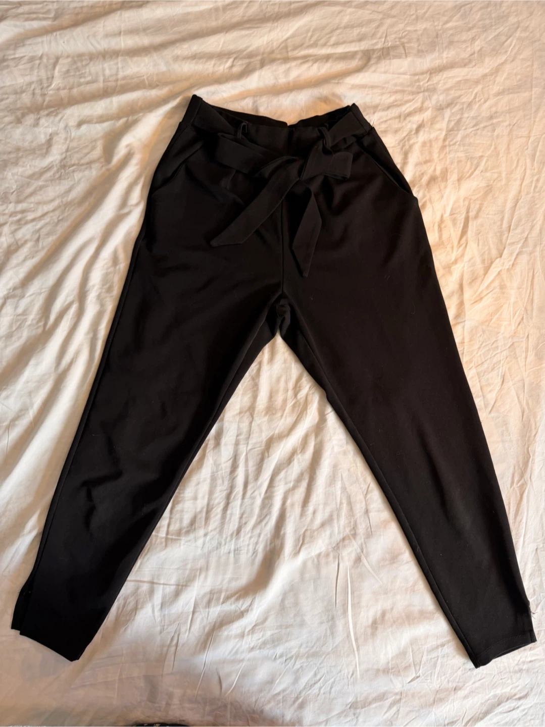 Black Paperbag Waist Pants - photo 3