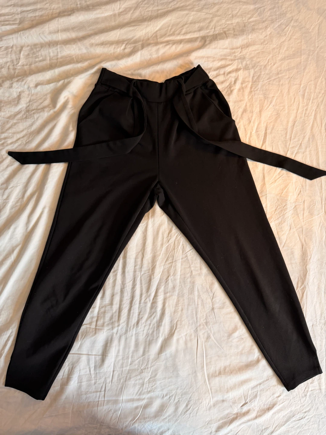 Black Paperbag Waist Pants - photo 4