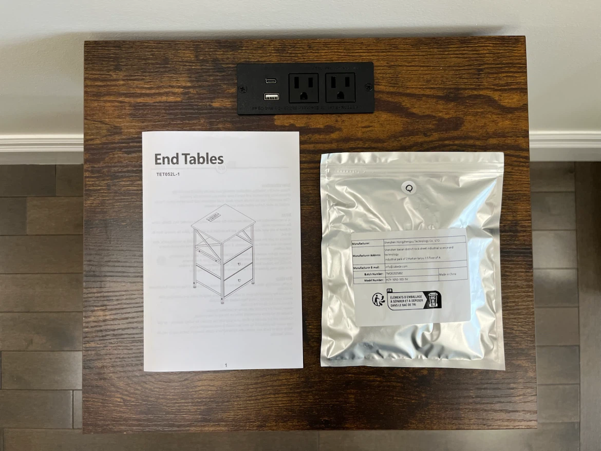 New 2-Drawer Table w/ Power & LED - photo 3