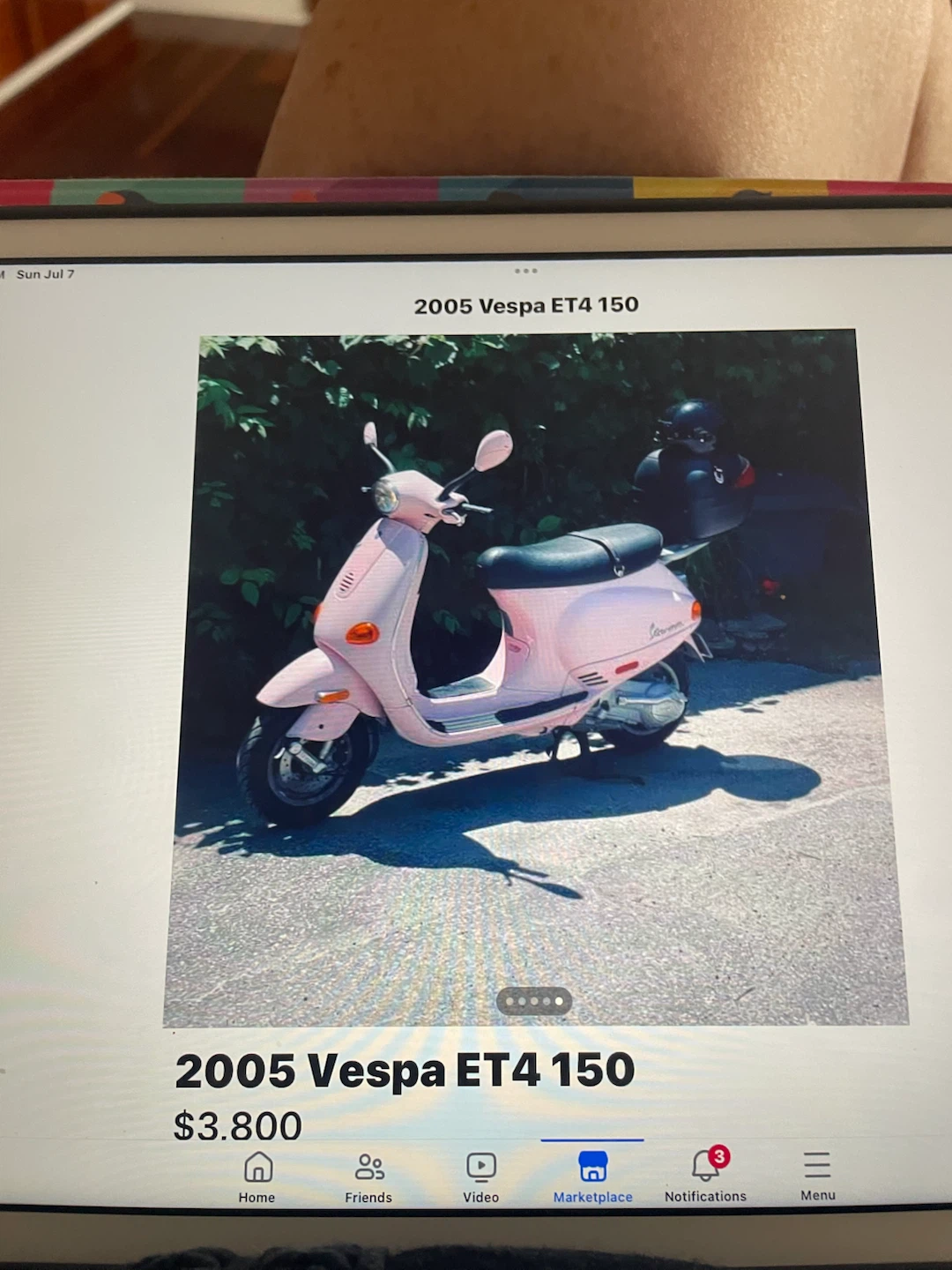2005 Vespa ET4 150 Scooter - Pink