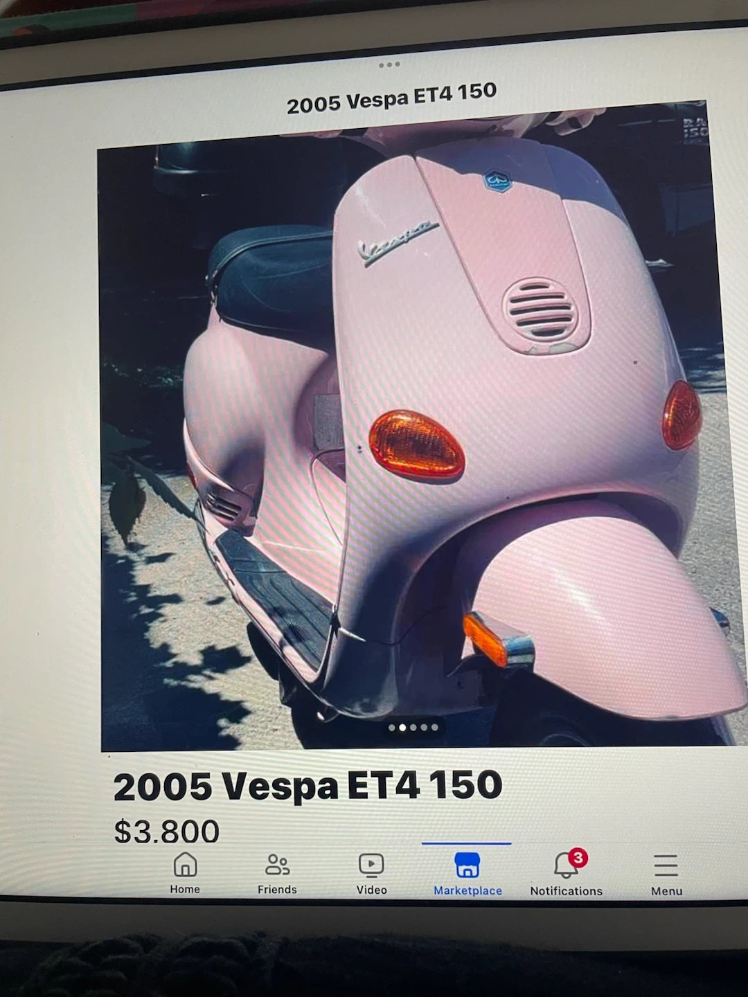 2005 Vespa ET4 150 Scooter - Pink - photo 3