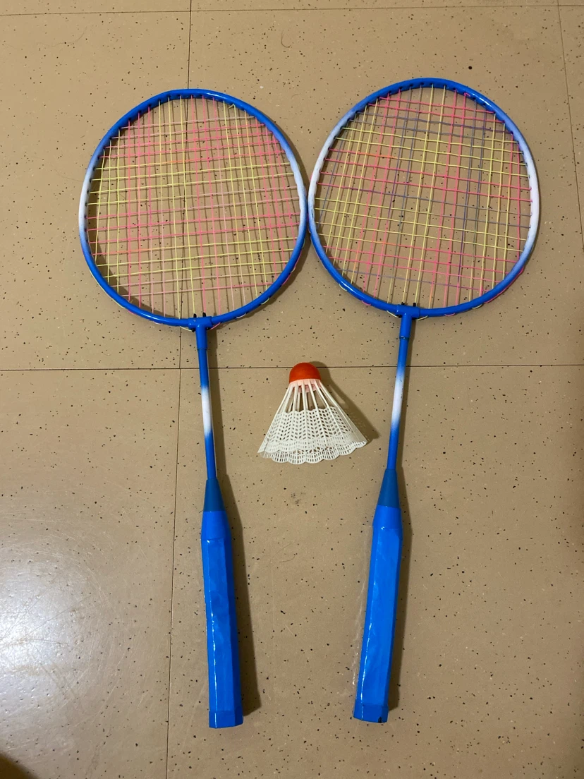 Blue Badminton Rackets Set with Shuttlecock For Kids
