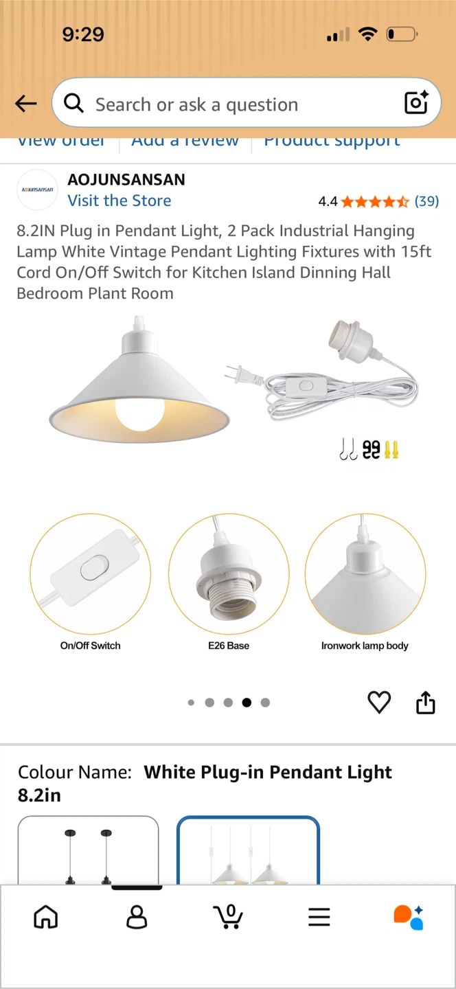 2 Pack Plug in Pendant Lights - photo 4