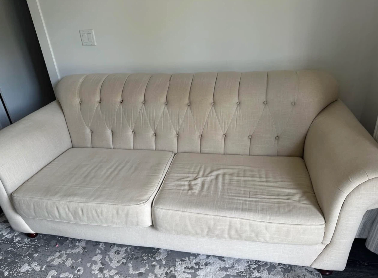 Cream Tufted Sofa