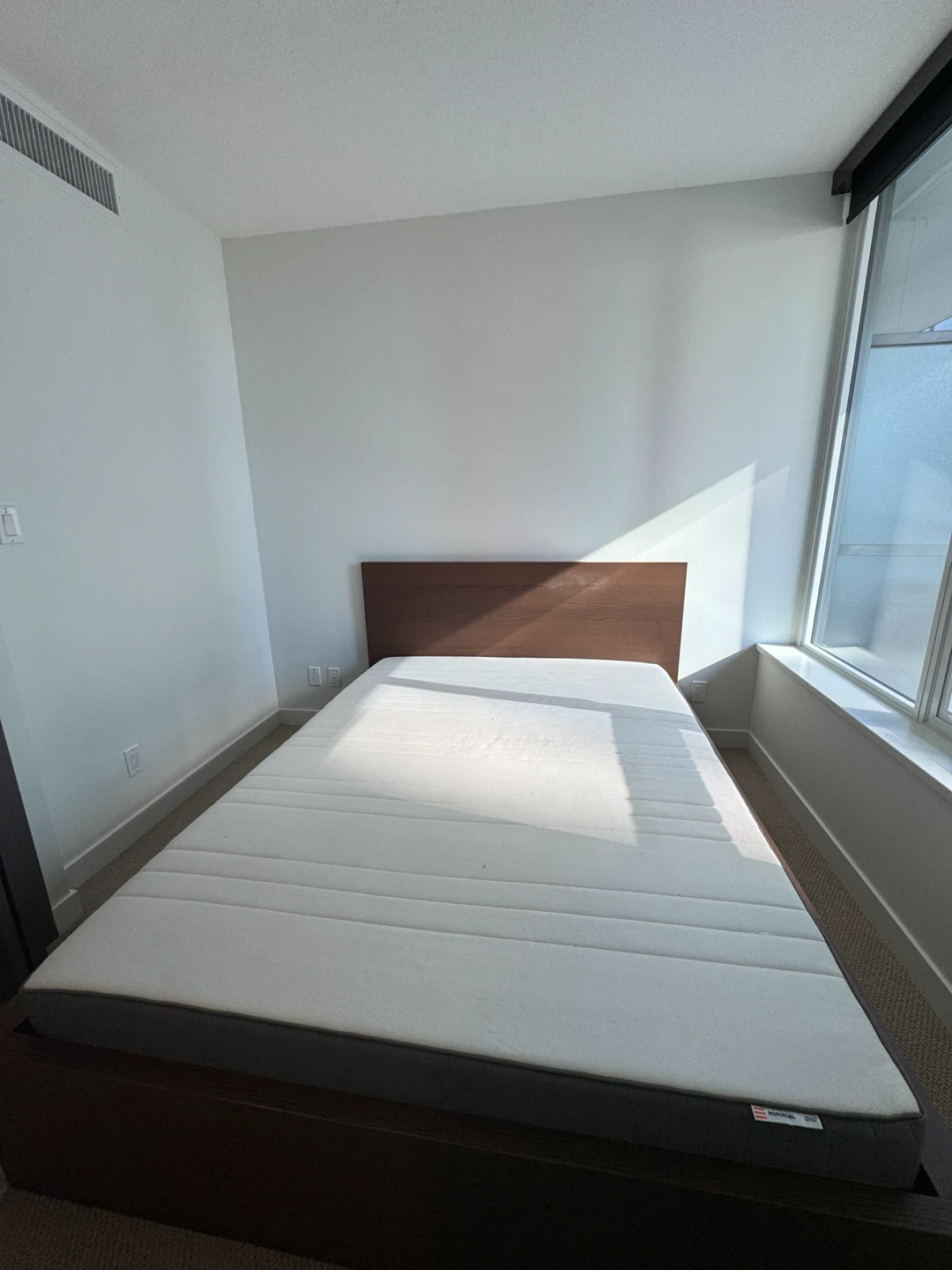 IKEA Bed Frame + Queen Mattress and Slatted Base