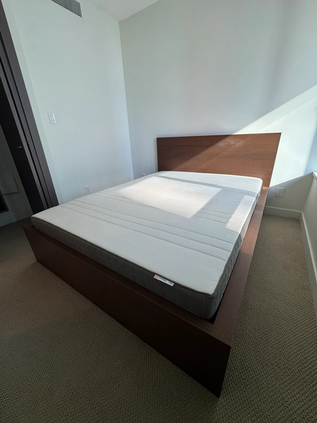 IKEA Bed Frame + Queen Mattress and Slatted Base - photo 2