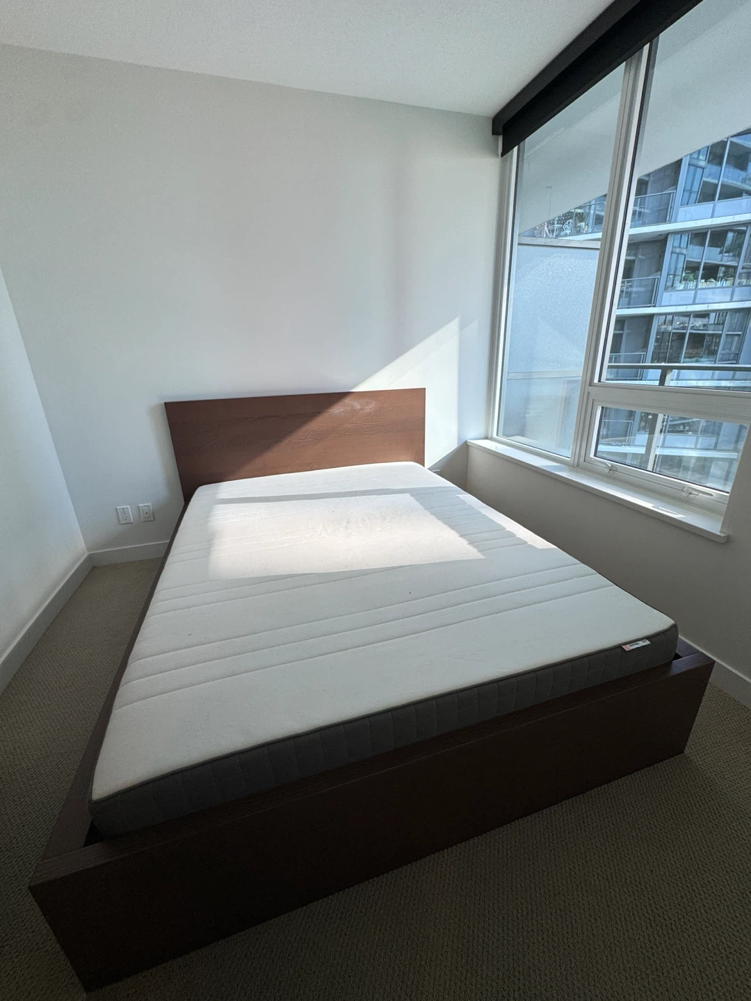 IKEA Bed Frame + Queen Mattress and Slatted Base - photo 3