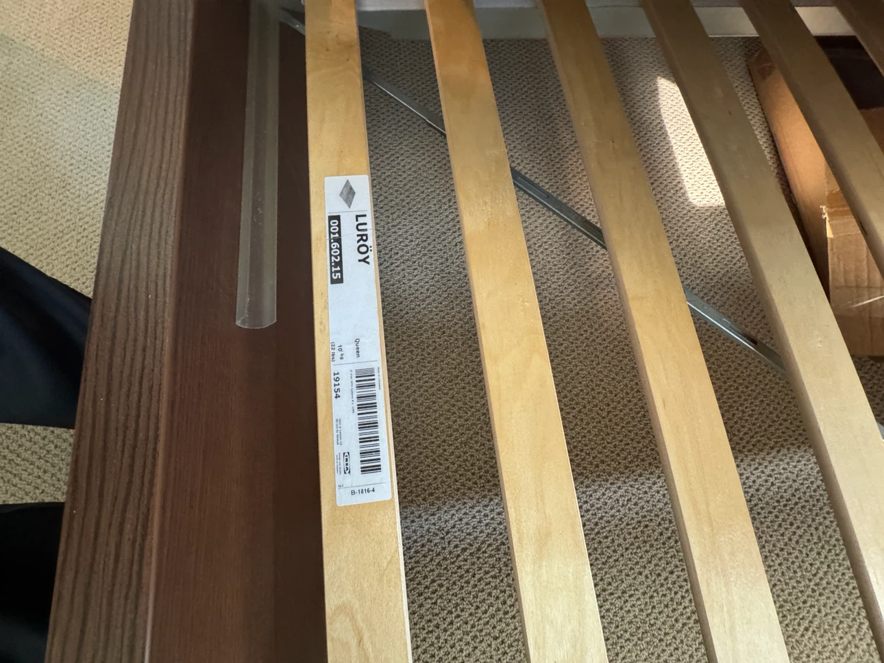 IKEA Bed Frame + Queen Mattress and Slatted Base - photo 5