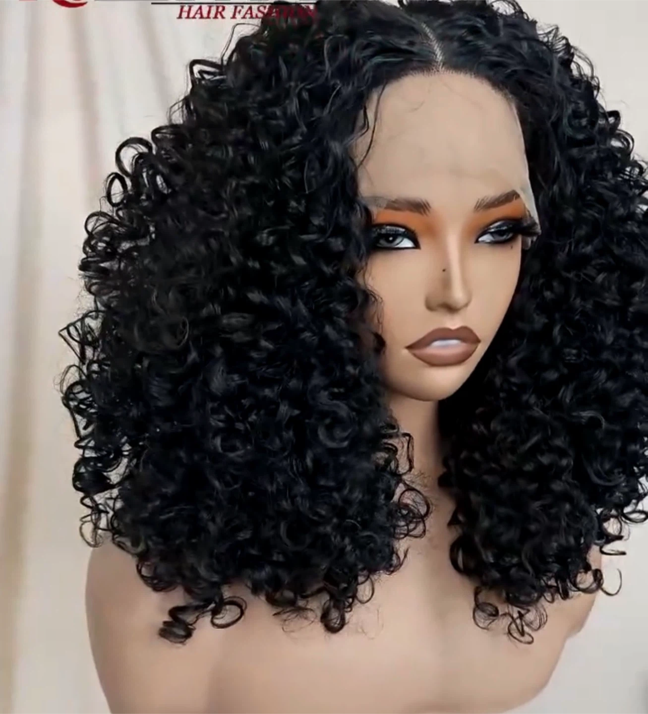 Curly Wig - Black & Brown Mix - photo 2
