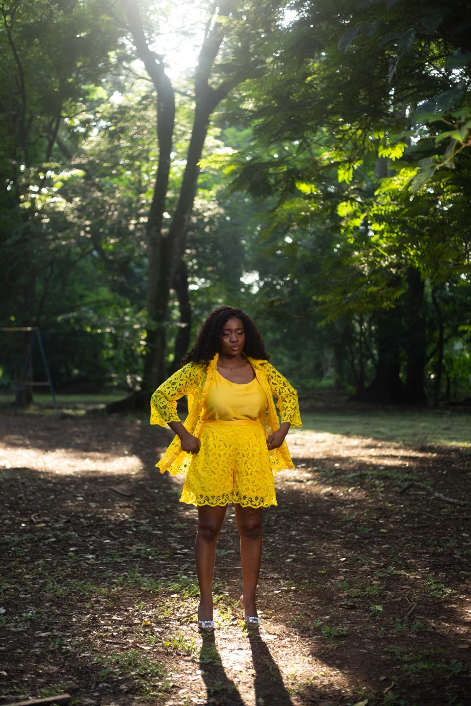 Yellow Lace 3-Piece Set - photo 3