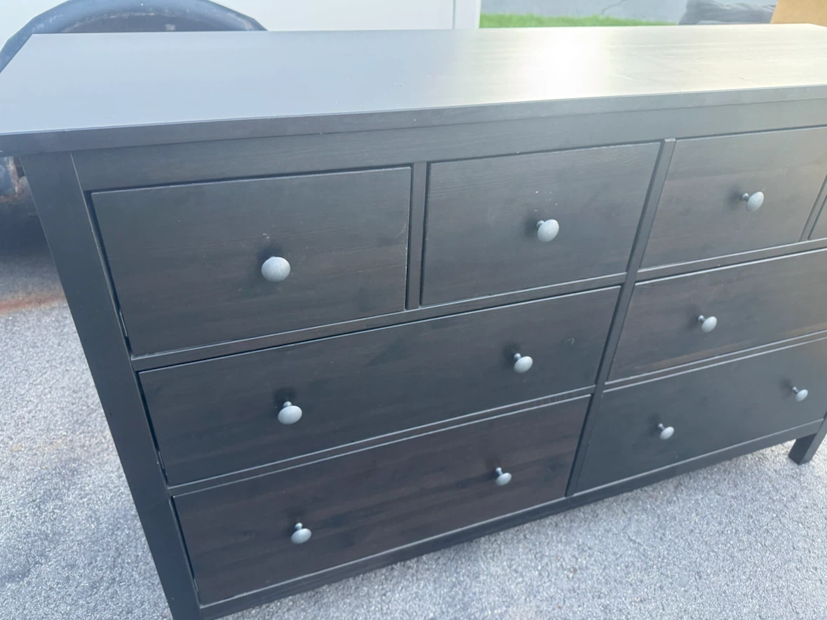 Ikea Dark Wood Dresser with 9 Drawers