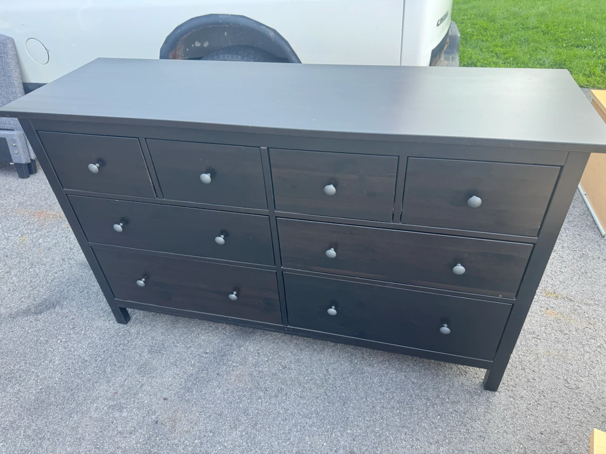 Ikea Dark Wood Dresser with 9 Drawers - photo 3
