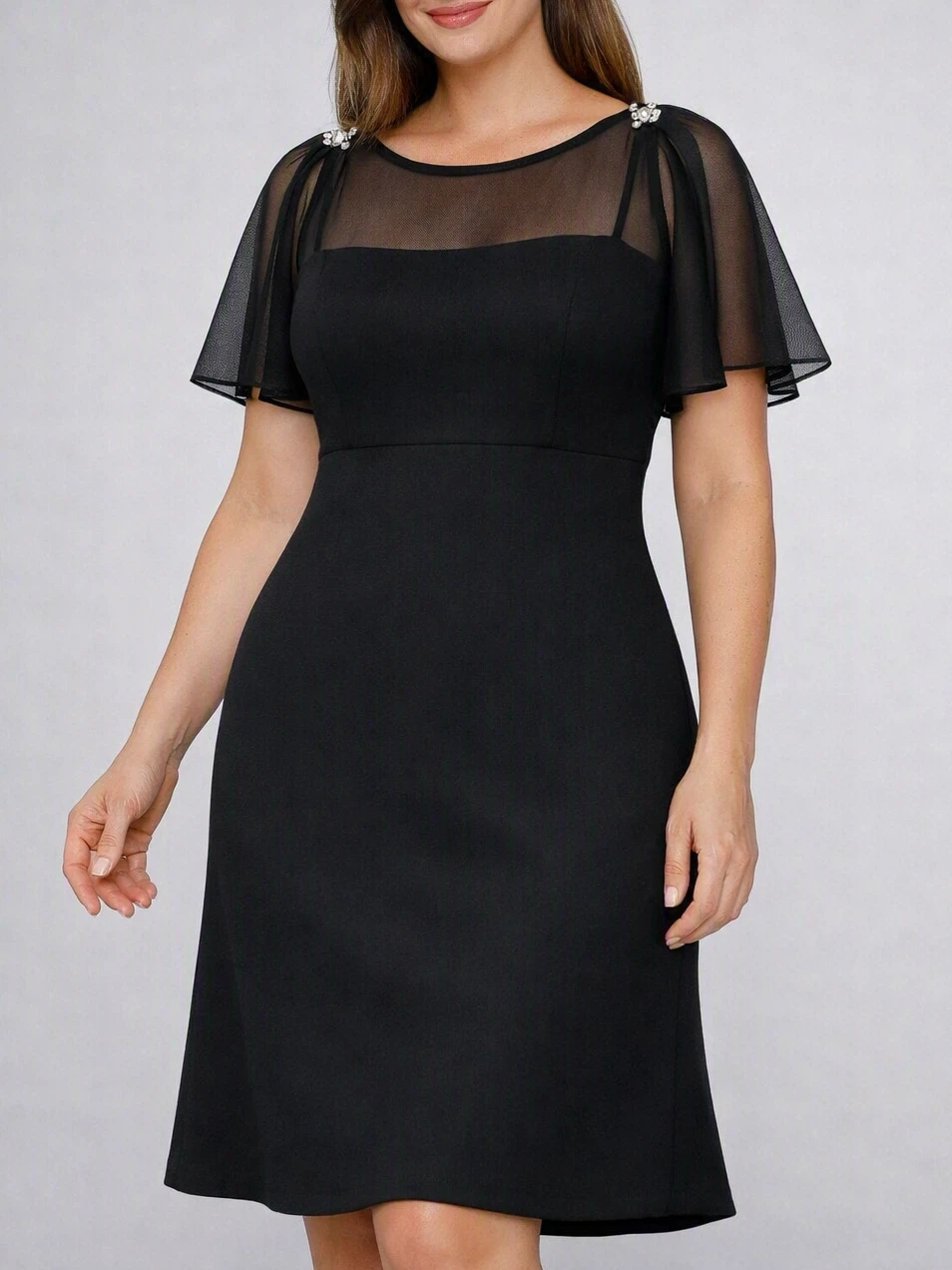 LAURA SIZE 12 Black Knee-Length Cocktail Dress