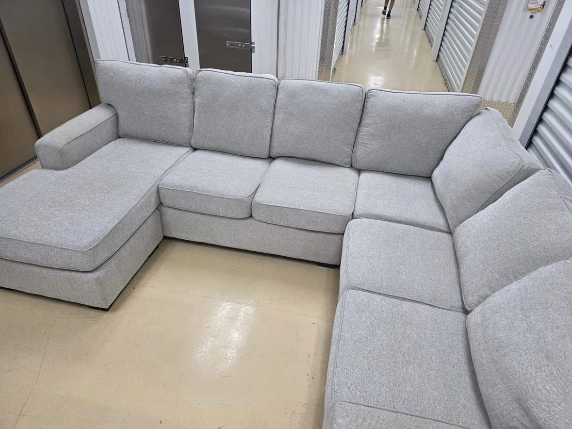 Ashley Grey Sectional Sofa with Chaise - photo 4